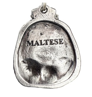 Malteser - Halskette mit Hund, versilberter Anhänger für Hundefans, einzigartiger Schmuck der Marke Art-Dog