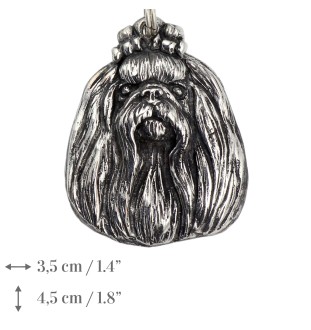 Bichon maltais, Maltese - collier avec un chien, pendentif en plaqué argent pour les fans de chiens, bijoux uniques de la marque Art-Dog