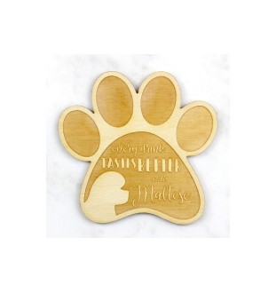 Maltańczyk podkładka pod kubek ze sklejki Art-Dog