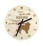 Maltese - clock with dog, wooden clock with engraving, personalised clock by Art-Dog