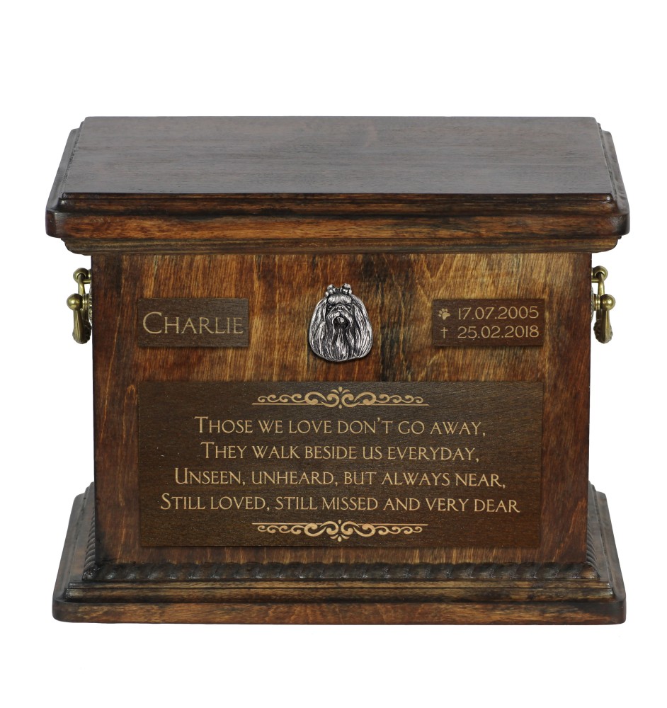 Maltese - urn for dog ashes, personalized urn with engraving, commemorative box for dog ashes by Art-Dog brand