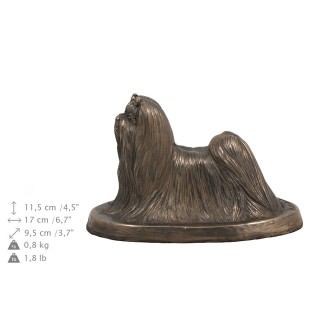 Maltese - urn for the ashes of a dog, urn with a statuette, elegant urn in the classic style of the Art-Dog brand