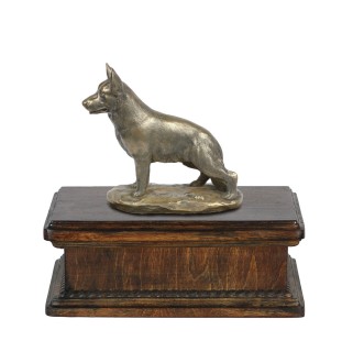 Malteser - Hund Ascheurne, klassische Urne mit Statue, elegante Urne mit Hund von der Marke Art-Dog