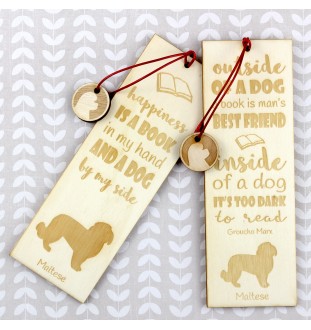 Malteser - Lesezeichen mit Hund, personalisiertes Lesezeichen, Geschenk für Bücherwurm von der Marke Art-Dog