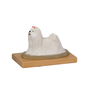 Maltese - painted figurine, statue, figure, made by the artist, brand Art-Dog