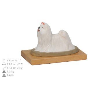 Maltese - painted figurine, statue, figure, made by the artist, brand Art-Dog