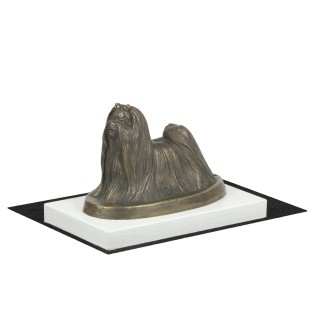 Maltańczyk statuetka na białym drewnie Art-Dog