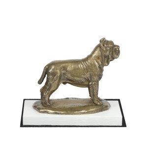 Mâtin napolitain, Mâtin de Naples, Napolitain - statuette de chien, figurine sur un socle blanc, trophée pour exposition de chiens de la marque Art-Dog