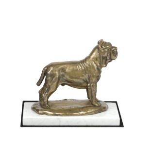 Mâtin napolitain, Mâtin de Naples, Napolitain - une statuette de chien, une figurine en marbre blanc, un trophée pour l'exposition de chiens de la marque Art-Dog