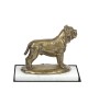 Neapolitan Mastiff, Mastino Napoletano - dog figurine, statue on white marble, trophy for Art-Dog dog show exhibition