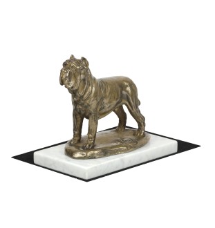Mâtin napolitain, Mâtin de Naples, Napolitain - une statuette de chien, une figurine en marbre blanc, un trophée pour l'exposition de chiens de la marque Art-Dog
