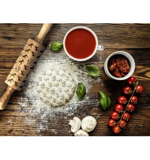 Mastino Napoletano, Neapolitanischer Mastiff - kleiner Nudelholz mit Hund, Teigrolle mit Mustern, Gadget für Keramiker der Marke Art-Dog