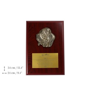 Mastino Napoletano, Neapolitanischer Mastiff - Flachrelief eines Hundes, kleiner Dekor, realistische Plakette mit Hund von der Marke Art-Dog