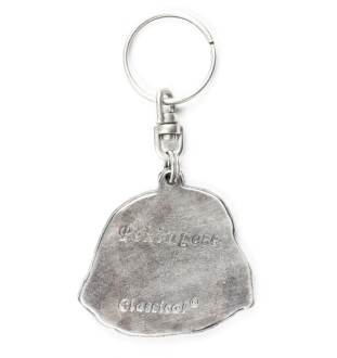 Pekingese, Pekinese, Peke - Silver-plated pendant with a dog in a decorative box, handbag decoration, backpack pendant by Art-Dog brand