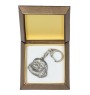Pekingese, Pekinese, Peke - Silver-plated key ring with a dog in a gift box, handbag decoration, backpack pendant by Art-Dog brand