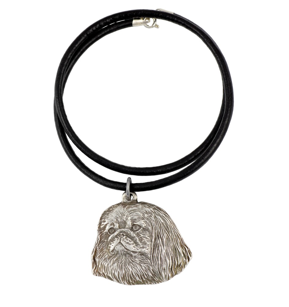 Pekingese, Pekinese, Peke - Necklace with dog, silver-plated pendant for dog fan, unique jewelry by Art-Dog brand
