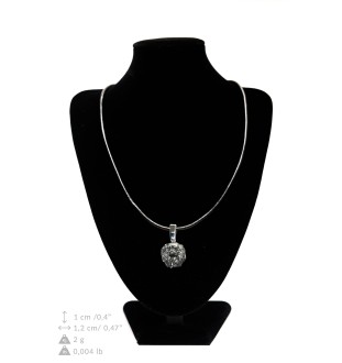 Pékinois - Collier pour chien, pendentif plaqué argent pour l'amoureux des chiens, bijoux subtils par Art-Dog