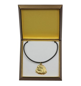 Pekingese, Pekinese, Peking-Palasthund - Hundehalsband in Geschenkbox, vergoldeter Anhänger für Hundefans, auffälliger Schmuck von Art-Dog