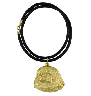 Pékinois - Collier de chien dans une boîte cadeau, pendentif plaqué or pour les fans de chiens, bijoux remarquables par Art-Dog