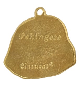 Pékinois - Collier de chien dans une boîte cadeau, pendentif plaqué or pour les fans de chiens, bijoux remarquables par Art-Dog