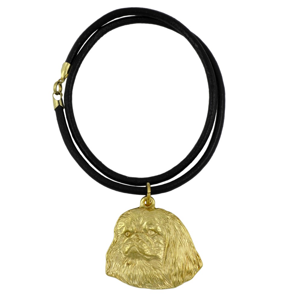 Pekingese, Pekinese, Peke - Dog necklace, gold-plated pendant for dog fan, unique jewellery by Art-Dog brand