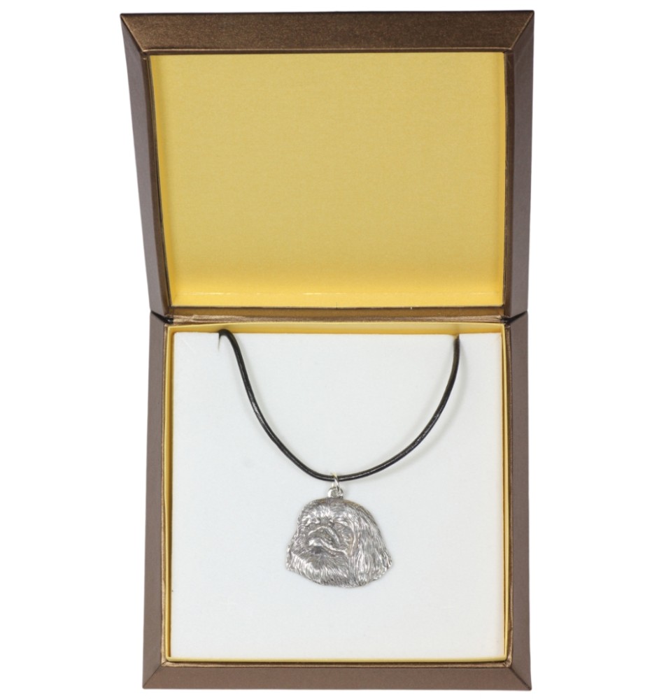 Pekingese, Pekinese, Peke - Dog necklace in gift box, silver-plated locket for dog fan, striking pendant by Art-Dog brand