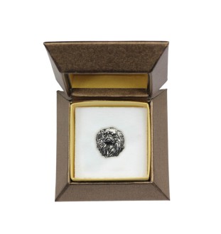 Pekingese, Pekinese, Peking-Palasthund - Hundebrosche in Geschenkbox, elegante Anstecknadel, Reversnadel für Art-Dog Markenjacke