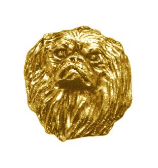 Pekingese, Pekinese, Peking-Palasthund - Hundebrosche in dekorativer Box, elegante vergoldete Anstecknadel, Jackenbrosche der Marke Art-Dog