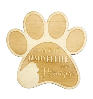 Pékinois - Sous-verre mug, sous-verre gravé avec chien, cadeau pour amoureux des chiens par la marque Art-Dog