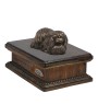 Pekingese, Pekinese, Peking-Palasthund urne in Hundeasche, personalisierte Urne mit Statue, Holzurne mit Hund von Art-Dog