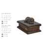 Pekingese, Pekinese, Peke - urn for dog ashes, personalized urn with a statue, wooden urn with a dog by Art-Dog brand