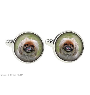 Pékinois - Boutons de manchette et cravate avec votre photo, accessoire de costume, bijoux pour hommes de la marque Art-Dog.