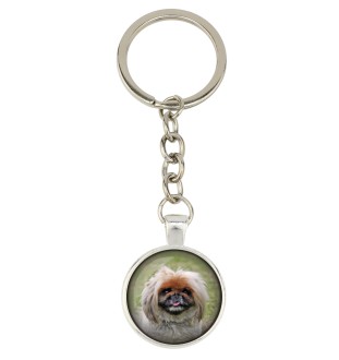 Pekingese, Pekinese, Peke - keychain in a box, own photo, keychain pendant from Art-Dog brand