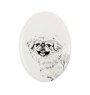 Pékinois - une plaque commémorative avec une photo de chien, une plaque funéraire avec une impression, une plaque ovale personnalisée de la marque Art-Dog