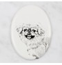Pekingese, Pekinese, Peking-Palasthund - Gedenktafel mit einem Foto eines Hundes, Grabplatte mit Druck, personalisierte ovale Platte der Marke Art-Dog