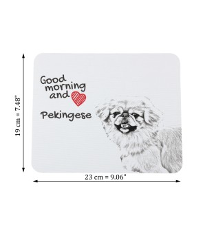 Pekingese, Pekinese, Peke - mouse pad with print, personalized dog-themed mouse pad, unique gadget for an office worker by Art-Dog brand