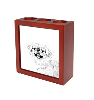 Pekingese, Pekinese, Peke - pen holder with a dog, desk organizer with a print, personalized desk decoration from the Art-Dog brand.