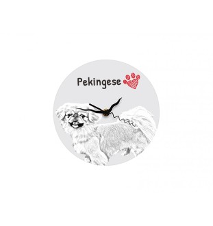 Pekingese, Pekinese, Peking-Palasthund - Wanduhr mit Hund, Regal Uhr mit Druck, personalisierte Hausdekoration von Art-Dog.