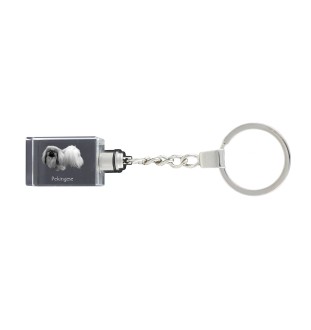 Pekingese, Pekinese, Peke - Crystal key ring with dog photo, illuminated key ring, unique gift by Art-Dog brand