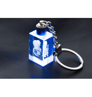Pekingese, Pekinese, Peke - Crystal key ring with dog photo, illuminated key ring, unique gift by Art-Dog brand