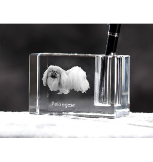 Pekińczyk penholder kryształowy z psem Art-Dog
