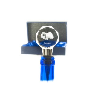 Pekingese, Pekinese, Peke - Bottle stopper, crystal wine stopper with photo, personalised gift for bartender by Art-Dog brand