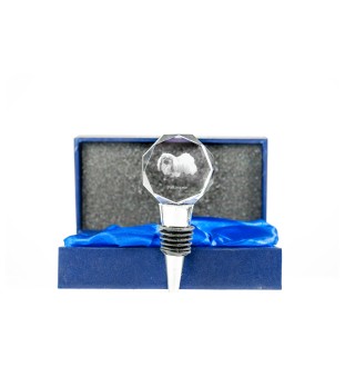 Pékinois - Bouchon de bouteille, bouchon de vin en cristal avec photo, cadeau personnalisé pour barman par la marque Art-Dog