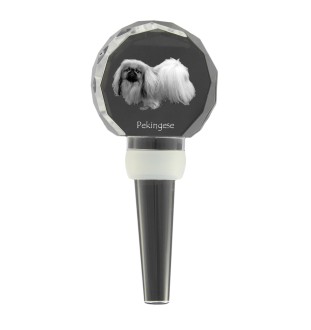 Pekingese, Pekinese, Peking-Palasthund - Kristallflaschenverschluss, einzigartiger Weinverschluss mit Foto, personalisiertes Geschenk für Sommelier der Marke Art-Dog