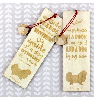 Pekingese, Pekinese, Peke - dog bookmark, personalized bookmark, gift for bookworm from Art-Dog brand