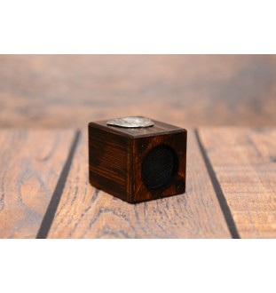 Pekingese, Pekinese, Peke - wooden candle holder with a dog, a unique souvenir after losing a dog, a handicraft from the Art-Dog brand