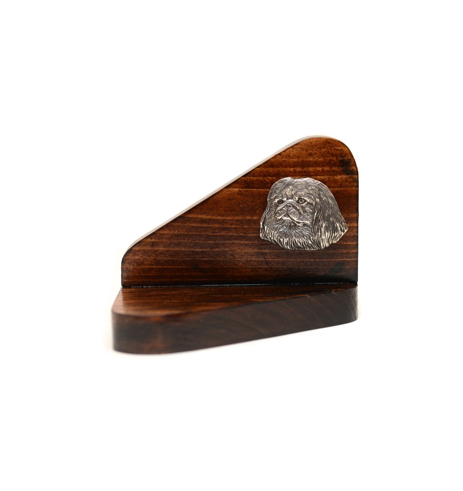 Pekingese, Pekinese, Peke - wooden candle holder with a dog, tealight holder, a memorial place for a dog by Art-Dog brand