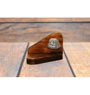 Pekingese, Pekinese, Peke - wooden candle holder with a dog, tealight holder, a memorial place for a dog by Art-Dog brand