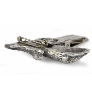 Pékinois - broche avec pince, support pour numéro de départ, épingle argentée pour exposition de chiens de la marque Art-Dog