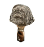 Pekingese, Pekinese, Peke - brooch with a clip, holder for a start number, silver-plated dog show pin from the Art-Dog brand